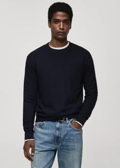 MANGO Kardigany I Swetry*Sweter z dzianiny bawełnianej z drobną teksturą