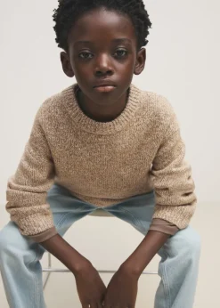 Dzieci MANGO Swetry I Kardigany*Sweter z dzianiny w jodełkę