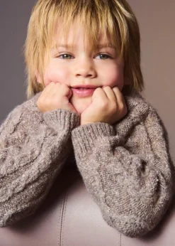 Dzieci MANGO Swetry I Kardigany*Sweter z dzianiny w warkocze z zapięciem na guziki