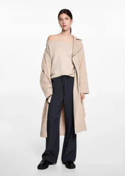 MANGO Swetry I Kardigany*Sweter z dzianiny z dekoltem w łódkę