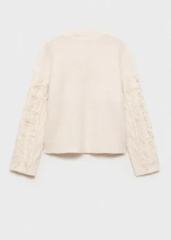 Dzieci MANGO Swetry I Kardigany*Sweter z dzianiny z frędzlami