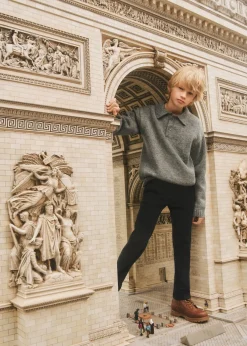 Dzieci MANGO Swetry I Kardigany*Sweter z dzianiny z kołnierzykiem polo