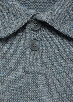 Dzieci MANGO Swetry I Kardigany*Sweter z dzianiny z kołnierzykiem polo