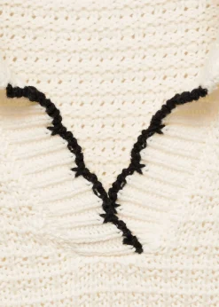 Dzieci MANGO Swetry I Kardigany*Sweter z dzianiny z kołnierzem