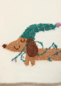 Dzieci MANGO Swetry I Kardigany*Sweter z dzianiny z motywem psa