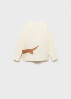 Dzieci MANGO Swetry I Kardigany*Sweter z dzianiny z motywem psa