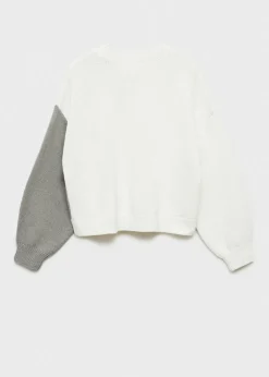 Dzieci MANGO Swetry I Kardigany*Sweter z dzianiny z motywem kwiatu