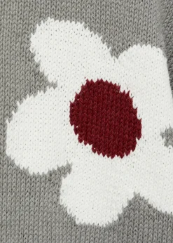 Dzieci MANGO Swetry I Kardigany*Sweter z dzianiny z motywem kwiatu