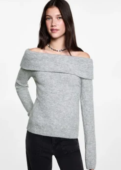 MANGO Swetry I Kardigany*Sweter z dzianiny z odkrytymi ramionami