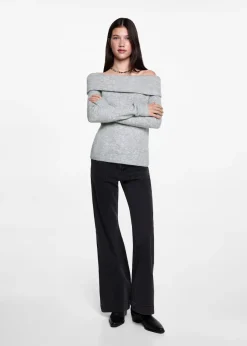 MANGO Swetry I Kardigany*Sweter z dzianiny z odkrytymi ramionami