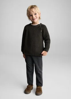 Dzieci MANGO Swetry I Kardigany*Sweter z dzianiny z ozdobnymi guzikami