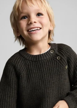 Dzieci MANGO Swetry I Kardigany*Sweter z dzianiny z ozdobnymi guzikami