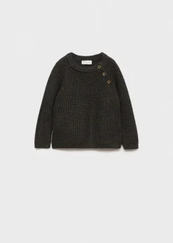 Dzieci MANGO Swetry I Kardigany*Sweter z dzianiny z ozdobnymi guzikami