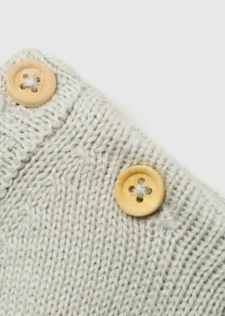 Dzieci MANGO Swetry I Kardigany*Sweter z dzianiny z ozdobnymi guzikami