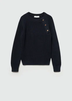Dzieci MANGO Swetry I Kardigany*Sweter z dzianiny z ozdobnymi guzikami
