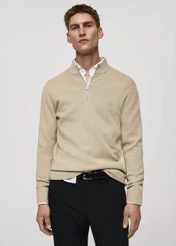 MANGO Kardigany I Swetry*Sweter z dzianiny z zapięciem na zamek