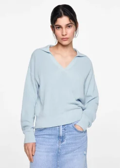 MANGO Swetry I Kardigany*Sweter z kołnierzykiem polo