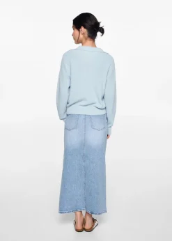 MANGO Swetry I Kardigany*Sweter z kołnierzykiem polo