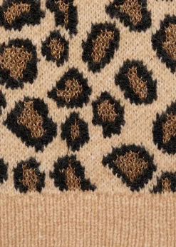 MANGO Swetry I Kardigany*Sweter z krótkim rękawem w lamparcie cętki