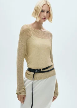 MANGO Swetry I Kardigany*Sweter z lureksu z dekoltem w łódkę