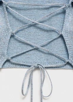 MANGO Swetry I Kardigany*Sweter z lureksu z odkrytymi plecami