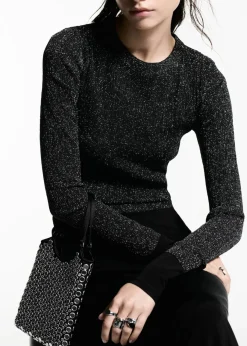 MANGO Swetry I Kardigany*Sweter z lureksu z okrągłym dekoltem