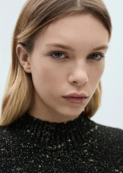 MANGO Swetry I Kardigany*Sweter z lureksu z półgolfem