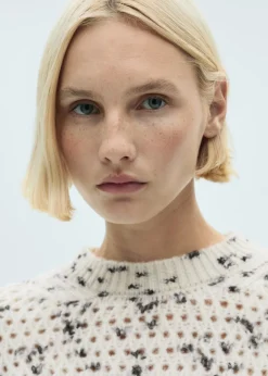 MANGO Swetry I Kardigany*Sweter z melanżowej prążkowanej dzianiny