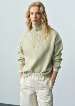 MANGO Swetry I Kardigany*Sweter z mieszanki wełny na suwak