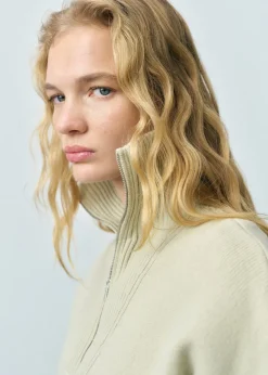 MANGO Swetry I Kardigany*Sweter z mieszanki wełny na suwak