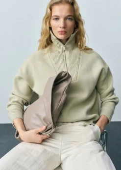 MANGO Swetry I Kardigany*Sweter z mieszanki wełny na suwak