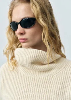 MANGO Swetry I Kardigany*Sweter z mieszanki wełny z wywijanym kołnierzem