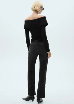 MANGO Swetry I Kardigany*Sweter z odkrytymi ramionami i zapięciem na zamek