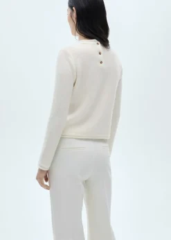 MANGO Swetry I Kardigany*Sweter z okrągłym dekoltem i zapięciem na guziki