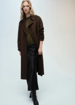 MANGO Swetry I Kardigany*Sweter z okrągłym dekoltem z dzianiny mieszanej z bawełny i lnu