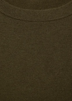 MANGO Swetry I Kardigany*Sweter z okrągłym dekoltem z dzianiny mieszanej z bawełny i lnu