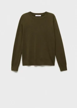 MANGO Swetry I Kardigany*Sweter z okrągłym dekoltem z dzianiny mieszanej z bawełny i lnu