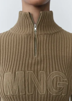 MANGO Swetry I Kardigany*Sweter z półgolfem i logo