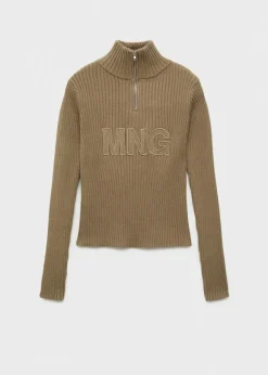 MANGO Swetry I Kardigany*Sweter z półgolfem i logo