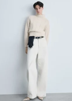 MANGO Swetry I Kardigany*Sweter z półgolfem i warkoczami