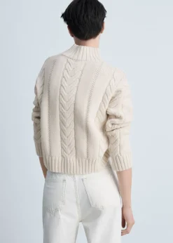 MANGO Swetry I Kardigany*Sweter z półgolfem i warkoczami