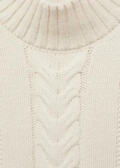 MANGO Swetry I Kardigany*Sweter z półgolfem i warkoczami