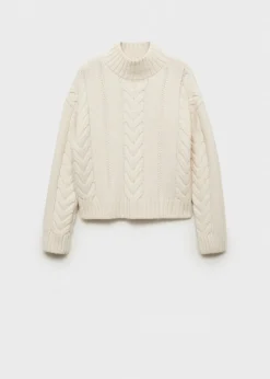 MANGO Swetry I Kardigany*Sweter z półgolfem i warkoczami