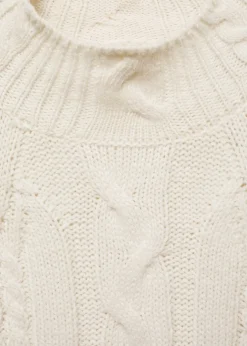 MANGO Swetry I Kardigany*Sweter z półgolfem i warkoczami