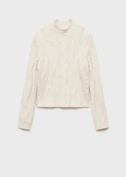 MANGO Swetry I Kardigany*Sweter z półgolfem i warkoczami