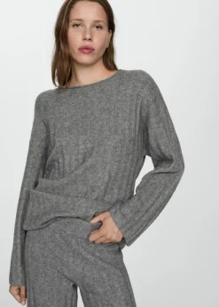 MANGO Swetry I Kardigany|Piżamy*Sweter z prążkowanej dzianiny