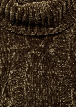 Dzieci MANGO Swetry I Kardigany*Sweter z szenili warkoczami i golfem