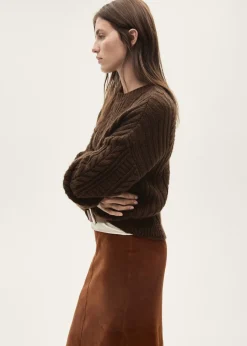 MANGO Swetry I Kardigany*Sweter z warkoczami i okrągłym dekoltem