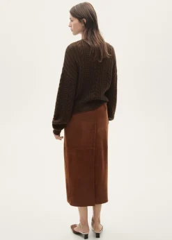 MANGO Swetry I Kardigany*Sweter z warkoczami i okrągłym dekoltem