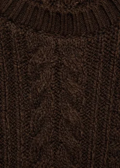 MANGO Swetry I Kardigany*Sweter z warkoczami i okrągłym dekoltem